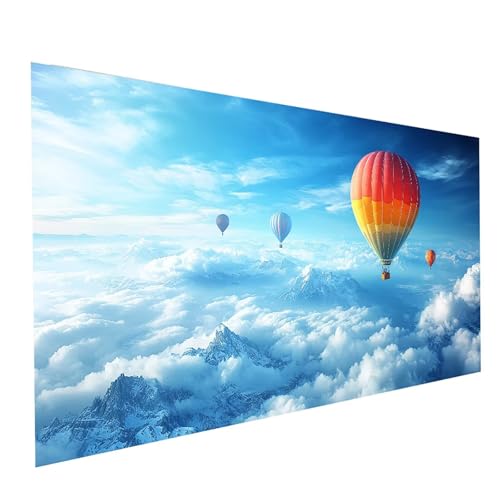 5D Diamond Painting Erwachsene Heißluftballon Square Volldiamant Malen Nach Zahlen Schneeberg, Diamant Strasssteine DIY Set mit Diamond Painting Zubehör, Bastelset Erwachsene 100x50cm Model-08292 von XELIETOO
