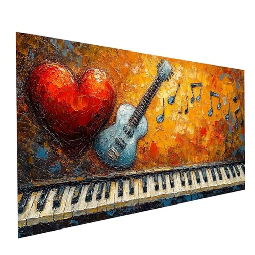 5D Diamond Painting Erwachsene Klavier Square Volldiamant Malen Nach Zahlen Musikinstrumente, Diamant Strasssteine DIY Set mit Diamond Painting Zubehör, Bastelset Erwachsene 140x70cm Model-00486 5D Diamond Painting Erwachsene Klavier Square Volldiamant Malen Nach Zahlen Musikinstrumente, Diamant Strasssteine DIY Set mit Diamond Painting Zubehör, Bastelset Erwachsene 140x70cm Model-00486 von XELIETOO