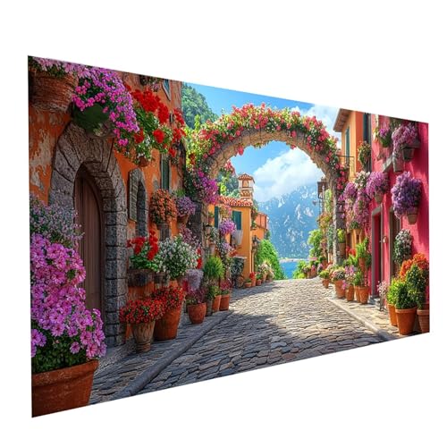 5D Diamond Painting Erwachsene Landschaft Runden Volldiamant Malen Nach Zahlen Blume, Diamant Strasssteine DIY Set mit Diamond Painting Zubehör, Bastelset Erwachsene für Zimmer Deko 60x30cm Model01362 5D Diamond Painting Erwachsene Landschaft Runden Volldiamant Malen Nach Zahlen Blume, Diamant Strasssteine DIY Set mit Diamond Painting Zubehör, Bastelset Erwachsene für Zimmer Deko 60x30cm Model01362 von XELIETOO
