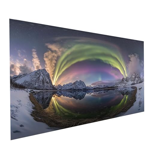 5D Diamond Painting Erwachsene Landschaft Square Volldiamant Malen Nach Zahlen Aurora, Diamant Strasssteine DIY Set mit Diamond Painting Zubehör, Bastelset Erwachsene, Zimmer Deko 60x30cm Model-15010 von XELIETOO