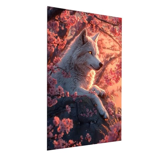 5D Diamond Painting Erwachsene Landschaft Square Volldiamant Malen Nach Zahlen Wolf, Diamant Strasssteine DIY set mit Diamond Painting Zubehör, Bastelset Erwachsene für Wanddeko 25 x 35 cm Model-12146 5D Diamond Painting Erwachsene Landschaft Square Volldiamant Malen Nach Zahlen Wolf, Diamant Strasssteine DIY set mit Diamond Painting Zubehör, Bastelset Erwachsene für Wanddeko 25 x 35 cm Model-12146 von XELIETOO