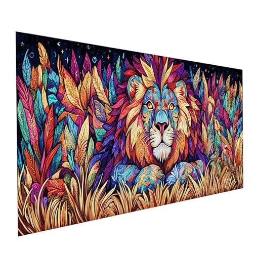 5D Diamond Painting Erwachsene Löwe Runden Volldiamant Malen Nach Zahlen Tier, Diamant Strasssteine DIY Set mit Diamond Painting Zubehör, Bastelset Erwachsene für Zimmer Deko 140 x 70 cm Model-00182 5D Diamond Painting Erwachsene Löwe Runden Volldiamant Malen Nach Zahlen Tier, Diamant Strasssteine DIY Set mit Diamond Painting Zubehör, Bastelset Erwachsene für Zimmer Deko 140 x 70 cm Model-00182 von XELIETOO