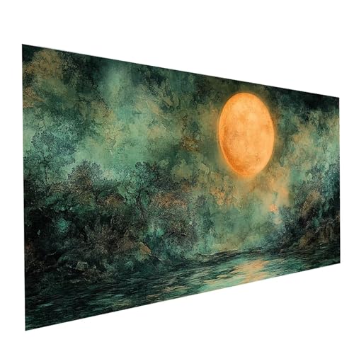 5D Diamond Painting Erwachsene Mond Square Volldiamant Malen Nach Zahlen Landschaft, Diamant Strasssteine DIY Set mit Diamond Painting Zubehör, Bastelset Erwachsene für Zimmer Deko 60x30cm Model-01378 5D Diamond Painting Erwachsene Mond Square Volldiamant Malen Nach Zahlen Landschaft, Diamant Strasssteine DIY Set mit Diamond Painting Zubehör, Bastelset Erwachsene für Zimmer Deko 60x30cm Model-01378 von XELIETOO