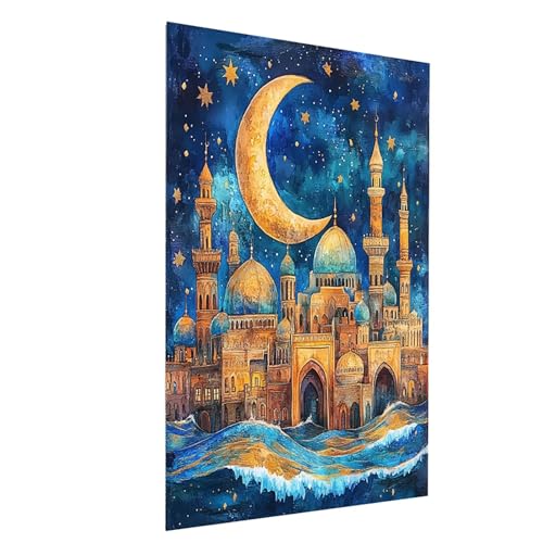 5D Diamond Painting Erwachsene Mond Square Volldiamant Malen Nach Zahlen Stadt, Diamant Strasssteine DIY set mit Diamond Painting Zubehör, Bastelset Erwachsene für Deko Wohnzimmer 90x120cm Model-12610 5D Diamond Painting Erwachsene Mond Square Volldiamant Malen Nach Zahlen Stadt, Diamant Strasssteine DIY set mit Diamond Painting Zubehör, Bastelset Erwachsene für Deko Wohnzimmer 90x120cm Model-12610 von XELIETOO