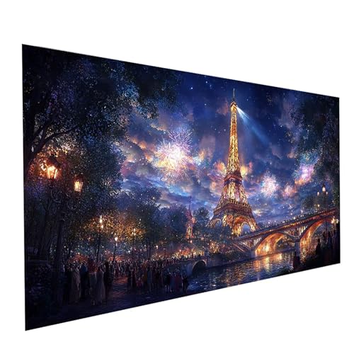 5D Diamond Painting Erwachsene Paris Runden Volldiamant Malen Nach Zahlen Nachtansicht, Diamant Strasssteine DIY Set mit Diamond Painting Zubehör, Bastelset Erwachsene, Zimmer Deko 140x70cm Model01782 5D Diamond Painting Erwachsene Paris Runden Volldiamant Malen Nach Zahlen Nachtansicht, Diamant Strasssteine DIY Set mit Diamond Painting Zubehör, Bastelset Erwachsene, Zimmer Deko 140x70cm Model01782 von XELIETOO