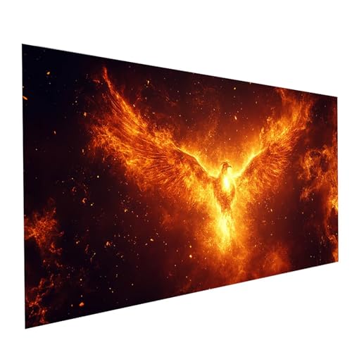 5D Diamond Painting Erwachsene Phönix Runden Volldiamant Malen Nach Zahlen Flamme, Diamant Strasssteine DIY Set mit Diamond Painting Zubehör, Bastelset Erwachsene für Zimmer Deko 60 x 30cm Model-05586 von XELIETOO