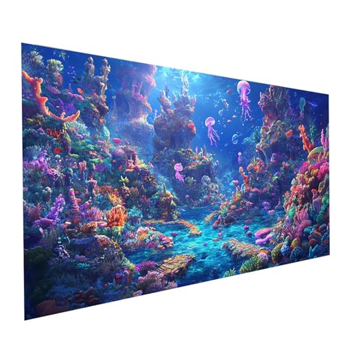 5D Diamond Painting Erwachsene Qualle Square Volldiamant Malen Nach Zahlen Meerblick, Diamant Strasssteine DIY Set mit Diamond Painting Zubehör, Bastelset Erwachsene für Zimmer Deko 60x30cm Model01442 5D Diamond Painting Erwachsene Qualle Square Volldiamant Malen Nach Zahlen Meerblick, Diamant Strasssteine DIY Set mit Diamond Painting Zubehör, Bastelset Erwachsene für Zimmer Deko 60x30cm Model01442 von XELIETOO