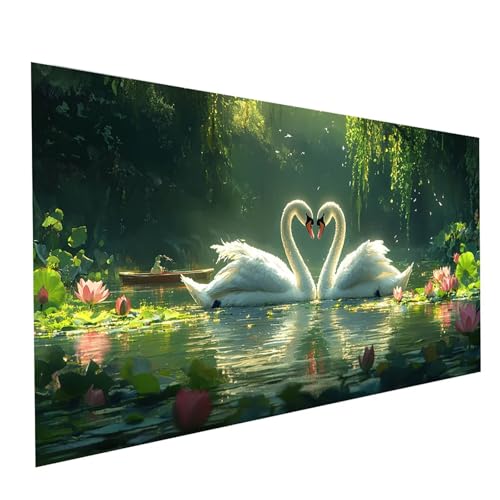 5D Diamond Painting Erwachsene Schwan Runden Volldiamant Malen Nach Zahlen Tier, Diamant Strasssteine DIY Set mit Diamond Painting Zubehör, Bastelset Erwachsene für Zimmer Deko 140 x 70cm Model-07510 5D Diamond Painting Erwachsene Schwan Runden Volldiamant Malen Nach Zahlen Tier, Diamant Strasssteine DIY Set mit Diamond Painting Zubehör, Bastelset Erwachsene für Zimmer Deko 140 x 70cm Model-07510 von XELIETOO