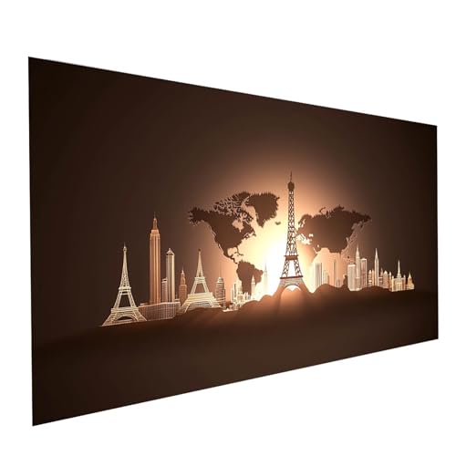5D Diamond Painting Erwachsene Stadt Runden Volldiamant Malen Nach Zahlen Abstrakt, Diamant Strasssteine DIY Set mit Diamond Painting Zubehör,Bastelset Erwachsene für Zimmer Deko 140 x 70cm Model09718 von XELIETOO