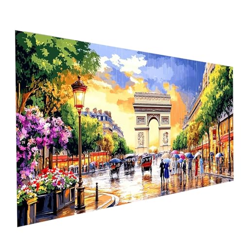 5D Diamond Painting Erwachsene Stadt Runden Volldiamant Malen Nach Zahlen Landschaft, Diamant Strasssteine DIY Set mit Diamond Painting Zubehör, Bastelset Erwachsene, Zimmer Deko 140x70cm Model-10294 5D Diamond Painting Erwachsene Stadt Runden Volldiamant Malen Nach Zahlen Landschaft, Diamant Strasssteine DIY Set mit Diamond Painting Zubehör, Bastelset Erwachsene, Zimmer Deko 140x70cm Model-10294 von XELIETOO