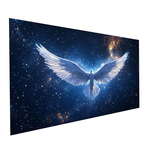 5D Diamond Painting Erwachsene Taube Runden Volldiamant Malen Nach Zahlen Sternenhimmel, Diamant Strasssteine DIY Set mit Diamond Painting Zubehör, Bastelset Erwachsene Room Decor 160x80cm Model-05783 von XELIETOO