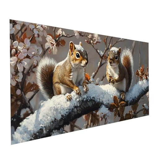 5D Diamond Painting Erwachsene Tier Square Volldiamant Malen Nach Zahlen Eichhörnchen, Diamant Strasssteine DIY Set mit Diamond Painting Zubehör, Bastelset Erwachsene, Zimmer Deko 60x30cm Model-04578 5D Diamond Painting Erwachsene Tier Square Volldiamant Malen Nach Zahlen Eichhörnchen, Diamant Strasssteine DIY Set mit Diamond Painting Zubehör, Bastelset Erwachsene, Zimmer Deko 60x30cm Model-04578 von XELIETOO