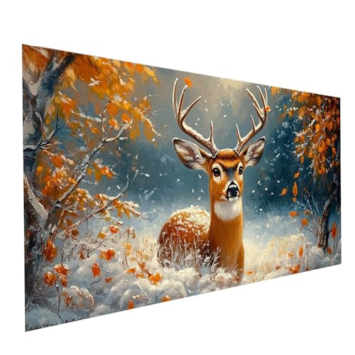 5D Diamond Painting Erwachsene Tier Square Volldiamant Malen Nach Zahlen Reh, Diamant Strasssteine DIY Set mit Diamond Painting Zubehör, Bastelset Erwachsene für Zimmer Deko 140 x 70cm Model-05446 von XELIETOO
