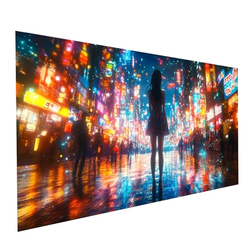 5D Diamond Painting Erwachsene Tokio Runden Volldiamant Malen Nach Zahlen Frau, Diamant Strasssteine DIY Set mit Diamond Painting Zubehör, Bastelset Erwachsene für Zimmer Deko 140 x 70cm Model-05398 von XELIETOO
