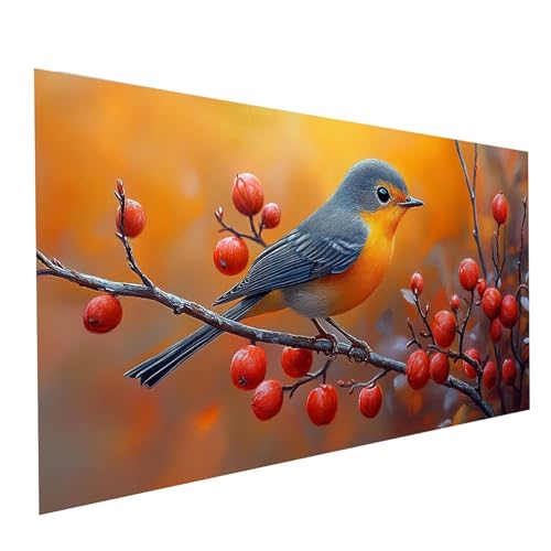 5D Diamond Painting Erwachsene Vogel Square Volldiamant Malen Nach Zahlen Tier, Diamant Strasssteine DIY Set mit Diamond Painting Zubehör, Bastelset Erwachsene für Zimmer Deko 160 x 80 cm Model-06375 von XELIETOO