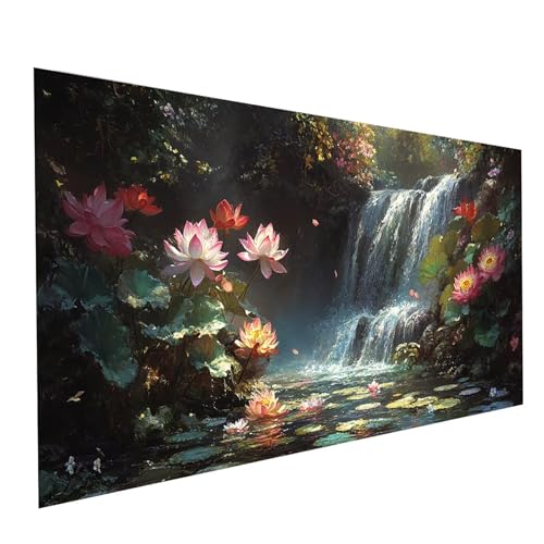 5D Diamond Painting Erwachsene Wasserfall Square Volldiamant Malen Nach Zahlen Blume, Diamant Strasssteine DIY Set mit Diamond Painting Zubehör, Bastelset Erwachsene, Zimmer Deko 200x100cm Model-05640 von XELIETOO