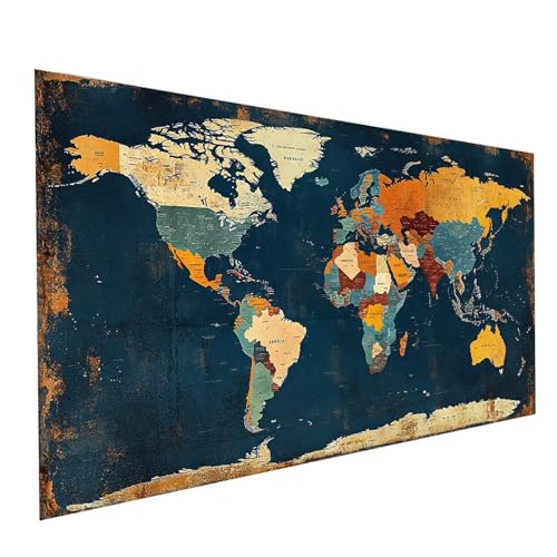 5D Diamond Painting Erwachsene Weltkarte Square Volldiamant Malen Nach Zahlen Karte, Diamant Strasssteine DIY Set mit Diamond Painting Zubehör, Bastelset Erwachsene, Zimmer Deko 200x100cm Model-00936 5D Diamond Painting Erwachsene Weltkarte Square Volldiamant Malen Nach Zahlen Karte, Diamant Strasssteine DIY Set mit Diamond Painting Zubehör, Bastelset Erwachsene, Zimmer Deko 200x100cm Model-00936 von XELIETOO