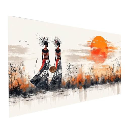 Diamond Painting Afrika, 5D DIY Malen Nach Zahlen Erwachsene mit Diamond 80 x 160 cm, Diamant Painting Bilder Frau, Square Strasssteine Stickerei Embroidery kit, für Wandbilder Zimmer Deko Model-07439 Diamond Painting Afrika, 5D DIY Malen Nach Zahlen Erwachsene mit Diamond 80 x 160 cm, Diamant Painting Bilder Frau, Square Strasssteine Stickerei Embroidery kit, für Wandbilder Zimmer Deko Model-07439 von XELIETOO