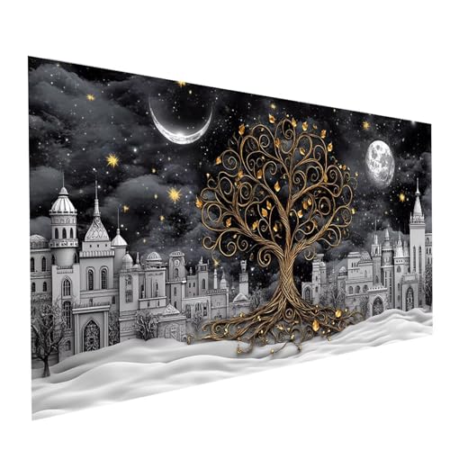 Diamond Painting Baum, 5D DIY Malen Nach Zahlen Erwachsene mit Diamond 50 x 100cm, Diamant Painting Bilder Stadt, Square Strasssteine Stickerei Embroidery kit, für Wandbilder Zimmer Deko Model-06220 Diamond Painting Baum, 5D DIY Malen Nach Zahlen Erwachsene mit Diamond 50 x 100cm, Diamant Painting Bilder Stadt, Square Strasssteine Stickerei Embroidery kit, für Wandbilder Zimmer Deko Model-06220 von XELIETOO