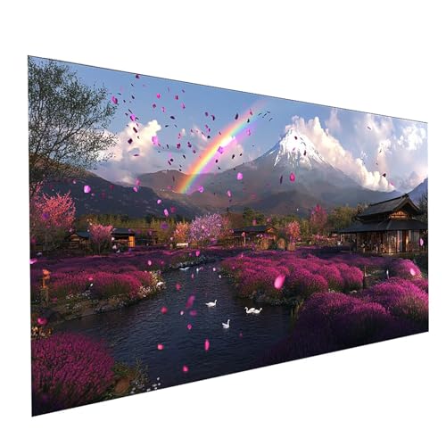 Diamond Painting Blütenblatt, 5D DIY Malen Nach Zahlen Erwachsene mit Diamond 30 x 60 cm, Diamant Painting Bilder Schneeberg, Square Strasssteine Stickerei Embroidery kit, für Zimmer Deko Model-06186 von XELIETOO