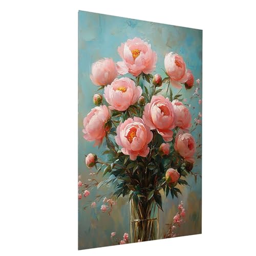 Diamond Painting Blume, 5D DIY Malen Nach Zahlen Erwachsene mit Diamond, Diamant Painting Bilder Vase, Square Strasssteine Stickerei Embroidery kit, für Wandbilder Zimmer Deko 80 x 110 CM Model-10917 von XELIETOO