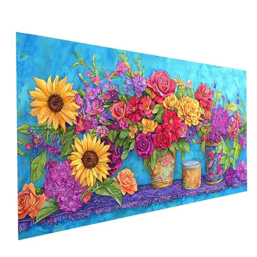 Diamond Painting Blume, 5D DIY Malen Nach Zahlen Erwachsene mit Diamond 30 x 60cm, Diamant Painting Bilder Vase, Runden Strasssteine Stickerei Embroidery kit, für Wandbilder Zimmer Deko Model-00698 Diamond Painting Blume, 5D DIY Malen Nach Zahlen Erwachsene mit Diamond 30 x 60cm, Diamant Painting Bilder Vase, Runden Strasssteine Stickerei Embroidery kit, für Wandbilder Zimmer Deko Model-00698 von XELIETOO