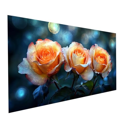 Diamond Painting Blume, 5D DIY Malen Nach Zahlen Erwachsene mit Diamond 40 x 80 cm, Diamant Painting Bilder Pflanzen, Square Strasssteine Stickerei Embroidery kit, für Deko Wohnzimmer Model-09163 Diamond Painting Blume, 5D DIY Malen Nach Zahlen Erwachsene mit Diamond 40 x 80 cm, Diamant Painting Bilder Pflanzen, Square Strasssteine Stickerei Embroidery kit, für Deko Wohnzimmer Model-09163 von XELIETOO