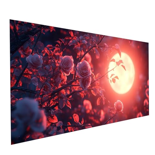 Diamond Painting Blume, 5D DIY Malen Nach Zahlen Erwachsene mit Diamond 70 x 140cm, Diamant Painting Bilder Mond, Runden Strasssteine Stickerei Embroidery kit, für Wandbilder Zimmer Deko Model-08862 Diamond Painting Blume, 5D DIY Malen Nach Zahlen Erwachsene mit Diamond 70 x 140cm, Diamant Painting Bilder Mond, Runden Strasssteine Stickerei Embroidery kit, für Wandbilder Zimmer Deko Model-08862 von XELIETOO