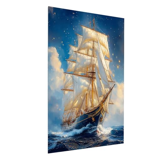 Diamond Painting Boot, 5D DIY Malen Nach Zahlen Erwachsene mit Diamond, Diamant Painting Bilder Landschaft, Square Strasssteine Stickerei Embroidery kit, für Wandbilder Zimmer Deko 30x40cm Model-10863 Diamond Painting Boot, 5D DIY Malen Nach Zahlen Erwachsene mit Diamond, Diamant Painting Bilder Landschaft, Square Strasssteine Stickerei Embroidery kit, für Wandbilder Zimmer Deko 30x40cm Model-10863 von XELIETOO