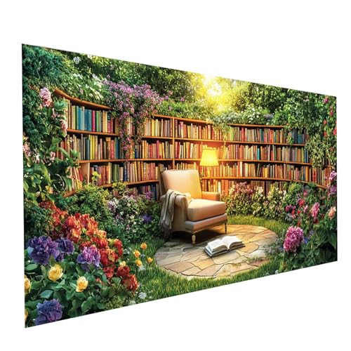 Diamond Painting Bücherregal, 5D DIY Malen Nach Zahlen Erwachsene mit Diamond 30 x 60 cm, Diamant Painting Bilder Blume, Square Strasssteine Stickerei Embroidery kit, für Zimmer Deko Model-10890 Diamond Painting Bücherregal, 5D DIY Malen Nach Zahlen Erwachsene mit Diamond 30 x 60 cm, Diamant Painting Bilder Blume, Square Strasssteine Stickerei Embroidery kit, für Zimmer Deko Model-10890 von XELIETOO