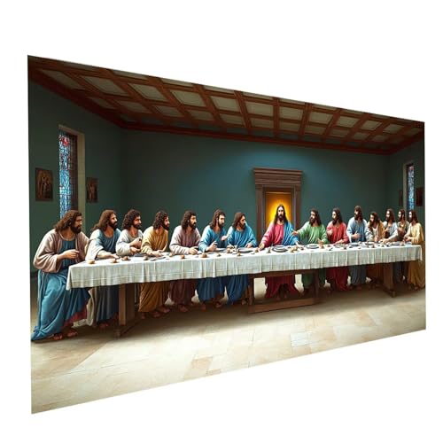 Diamond Painting Das letzte Abendmahl, 5D DIY Malen Nach Zahlen Erwachsene mit Diamond 40x80cm, Diamant Painting Bilder Landschaft, Runden Strasssteine Stickerei Embroidery kit, Room Decor Model-08667 Diamond Painting Das letzte Abendmahl, 5D DIY Malen Nach Zahlen Erwachsene mit Diamond 40x80cm, Diamant Painting Bilder Landschaft, Runden Strasssteine Stickerei Embroidery kit, Room Decor Model-08667 von XELIETOO
