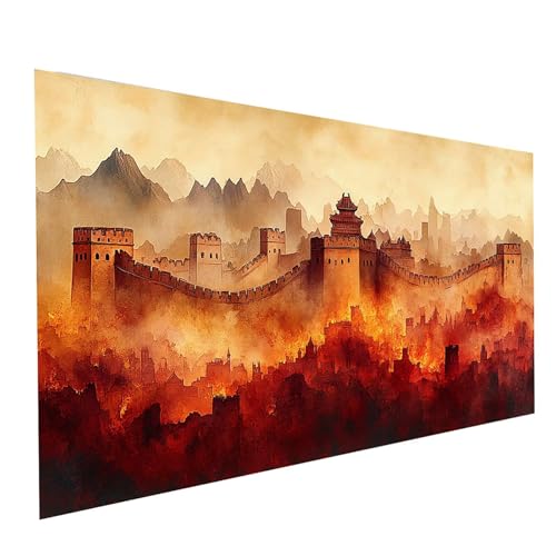 Diamond Painting Erwachsene Große Mauer Square Volldiamant Malen Nach Zahlen Landschaft, Diamant Strasssteine DIY Set mit Diamond Painting Zubehör, Bastelset Erwachsene Room Decor 140x70cm Model-01254 Diamond Painting Erwachsene Große Mauer Square Volldiamant Malen Nach Zahlen Landschaft, Diamant Strasssteine DIY Set mit Diamond Painting Zubehör, Bastelset Erwachsene Room Decor 140x70cm Model-01254 von XELIETOO