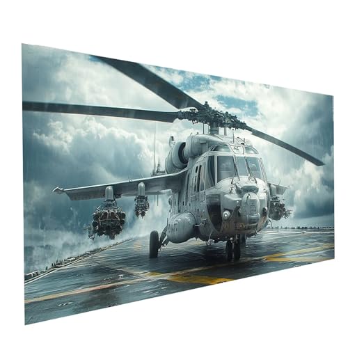 Diamond Painting Erwachsene Hubschrauber Runden Volldiamant Malen Nach Zahlen Flugzeug, Diamant Strasssteine DIY Set mit Diamond Painting Zubehör, Bastelset Erwachsene Room Decor 140x70cm Model-07382 Diamond Painting Erwachsene Hubschrauber Runden Volldiamant Malen Nach Zahlen Flugzeug, Diamant Strasssteine DIY Set mit Diamond Painting Zubehör, Bastelset Erwachsene Room Decor 140x70cm Model-07382 von XELIETOO