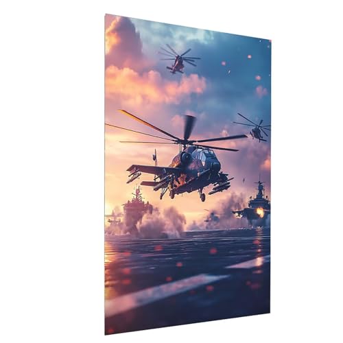 Diamond Painting Erwachsene Hubschrauber Square Volldiamant Malen Nach Zahlen Sieg, Diamant Strasssteine DIY set mit Diamond Painting Zubehör, Bastelset Erwachsene für Zimmer Deko 35x50cm Model-09484 Diamond Painting Erwachsene Hubschrauber Square Volldiamant Malen Nach Zahlen Sieg, Diamant Strasssteine DIY set mit Diamond Painting Zubehör, Bastelset Erwachsene für Zimmer Deko 35x50cm Model-09484 von XELIETOO