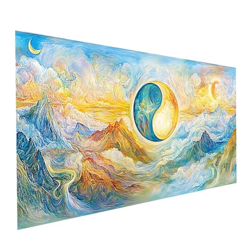 Diamond Painting Erwachsene Landschaft Runden Volldiamant Malen Nach Zahlen Yin und Yang, Diamant Strasssteine DIY Set mit Diamond Painting Zubehör, Bastelset Erwachsene Room Decor 60x30cm Model-00082 Diamond Painting Erwachsene Landschaft Runden Volldiamant Malen Nach Zahlen Yin und Yang, Diamant Strasssteine DIY Set mit Diamond Painting Zubehör, Bastelset Erwachsene Room Decor 60x30cm Model-00082 von XELIETOO