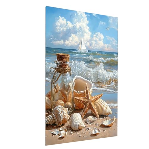Diamond Painting Erwachsene Strand Square Volldiamant Malen Nach Zahlen Landschaft, Diamant Strasssteine DIY set mit Diamond Painting Zubehör, Bastelset Erwachsene für Wanddeko 40 x 55cm Model-10997 von XELIETOO