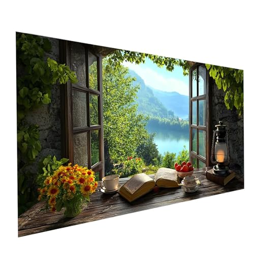 Diamond Painting Fensterbank, 5D DIY Malen Nach Zahlen Erwachsene mit Diamond 100 x 200 cm, Diamant Painting Bilder Blume, Square Strasssteine Stickerei Embroidery kit, für Zimmer Deko Model-05712 Diamond Painting Fensterbank, 5D DIY Malen Nach Zahlen Erwachsene mit Diamond 100 x 200 cm, Diamant Painting Bilder Blume, Square Strasssteine Stickerei Embroidery kit, für Zimmer Deko Model-05712 von XELIETOO