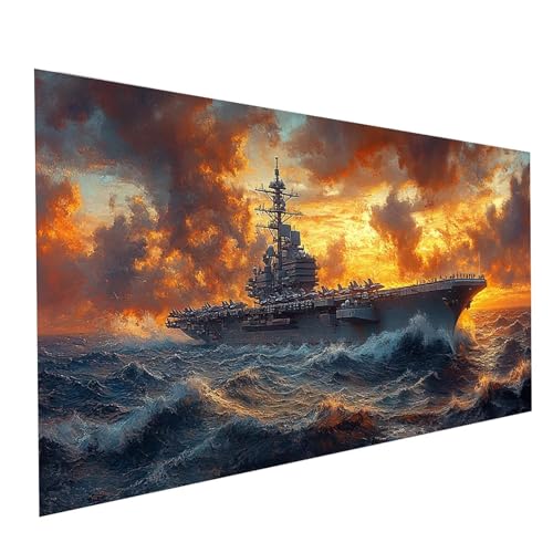 Diamond Painting Flugzeugträger, 5D DIY Malen Nach Zahlen Erwachsene mit Diamond 100x200cm, Diamant Painting Bilder Sonnenuntergang, Square Strasssteine Stickerei Embroidery kit, Room Decor Model01776 Diamond Painting Flugzeugträger, 5D DIY Malen Nach Zahlen Erwachsene mit Diamond 100x200cm, Diamant Painting Bilder Sonnenuntergang, Square Strasssteine Stickerei Embroidery kit, Room Decor Model01776 von XELIETOO