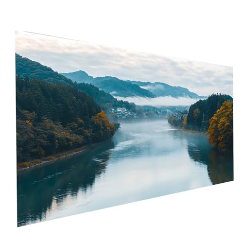 Diamond Painting Fluss, 5D DIY Malen Nach Zahlen Erwachsene mit Diamond 50x100cm, Diamant Painting Bilder Landschaft, Runden Strasssteine Stickerei Embroidery kit, für Deko Wohnzimmer Model-08988 Diamond Painting Fluss, 5D DIY Malen Nach Zahlen Erwachsene mit Diamond 50x100cm, Diamant Painting Bilder Landschaft, Runden Strasssteine Stickerei Embroidery kit, für Deko Wohnzimmer Model-08988 von XELIETOO