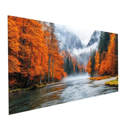Diamond Painting Fluss, 5D DIY Malen Nach Zahlen Erwachsene mit Diamond 70 x 140 cm, Diamant Painting Bilder Baum, Square Strasssteine Stickerei Embroidery kit, für Wandbilder Zimmer Deko Model-00142 Diamond Painting Fluss, 5D DIY Malen Nach Zahlen Erwachsene mit Diamond 70 x 140 cm, Diamant Painting Bilder Baum, Square Strasssteine Stickerei Embroidery kit, für Wandbilder Zimmer Deko Model-00142 von XELIETOO
