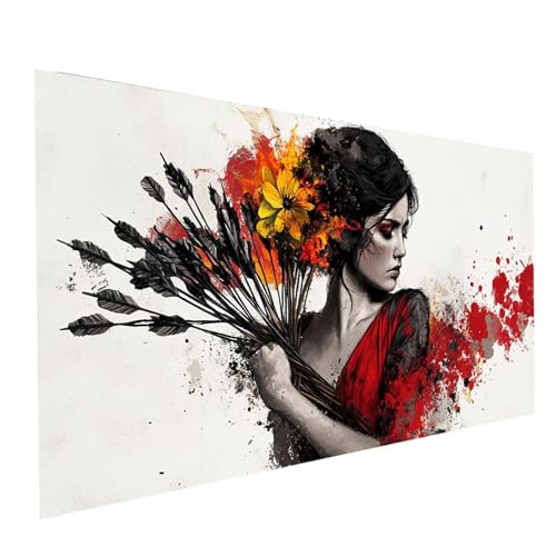 Diamond Painting Frau, 5D DIY Malen Nach Zahlen Erwachsene mit Diamond 100 x 200 cm, Diamant Painting Bilder Abstrakt, Square Strasssteine Stickerei Embroidery kit, für Deko Wohnzimmer Model-05328 von XELIETOO