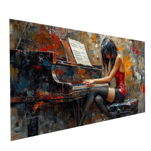Diamond Painting Frau, 5D DIY Malen Nach Zahlen Erwachsene mit Diamond 30 x 60 cm, Diamant Painting Bilder Klavier, Runden Strasssteine Stickerei Embroidery kit, für Wandbilder Zimmer Deko Model-01530 Diamond Painting Frau, 5D DIY Malen Nach Zahlen Erwachsene mit Diamond 30 x 60 cm, Diamant Painting Bilder Klavier, Runden Strasssteine Stickerei Embroidery kit, für Wandbilder Zimmer Deko Model-01530 von XELIETOO