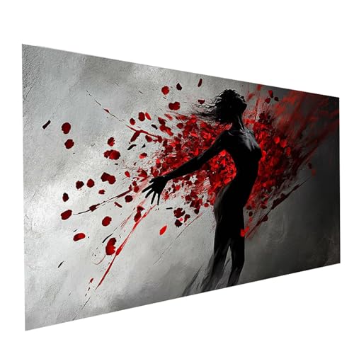 Diamond Painting Frau, 5D DIY Malen Nach Zahlen Erwachsene mit Diamond 30 x 60cm, Diamant Painting Bilder Blütenblatt, Square Strasssteine Stickerei Embroidery kit, für Deko Wohnzimmer Model-06410 von XELIETOO
