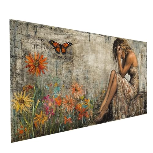 Diamond Painting Frau, 5D DIY Malen Nach Zahlen Erwachsene mit Diamond 30x60cm, Diamant Painting Bilder Schmetterling, Runden Strasssteine Stickerei Embroidery kit, für Deko Wohnzimmer Model-01882 Diamond Painting Frau, 5D DIY Malen Nach Zahlen Erwachsene mit Diamond 30x60cm, Diamant Painting Bilder Schmetterling, Runden Strasssteine Stickerei Embroidery kit, für Deko Wohnzimmer Model-01882 von XELIETOO