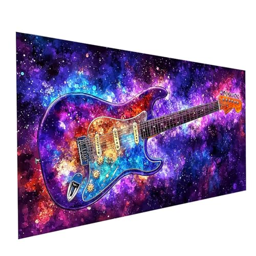 Diamond Painting Gitarre, 5D DIY Malen Nach Zahlen Erwachsene mit Diamond 30 x 60cm, Diamant Painting Bilder Abstrakt, Runden Strasssteine Stickerei Embroidery kit, für Deko Wohnzimmer Model-01178 von XELIETOO