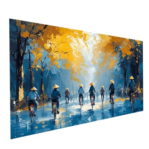 Diamond Painting Hanoi, Vietnam, 5D DIY Malen Nach Zahlen Erwachsene mit Diamond 100x200cm, Diamant Painting Bilder Fahrrad, Square Strasssteine Stickerei Embroidery kit, für Zimmer Deko Model-01840 Diamond Painting Hanoi, Vietnam, 5D DIY Malen Nach Zahlen Erwachsene mit Diamond 100x200cm, Diamant Painting Bilder Fahrrad, Square Strasssteine Stickerei Embroidery kit, für Zimmer Deko Model-01840 von XELIETOO