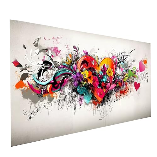 Diamond Painting Herz, 5D DIY Malen Nach Zahlen Erwachsene mit Diamond 100 x 200 cm, Diamant Painting Bilder Blume, Runden Strasssteine Stickerei Embroidery kit, für Wandbilder Zimmer Deko Model-05472 Diamond Painting Herz, 5D DIY Malen Nach Zahlen Erwachsene mit Diamond 100 x 200 cm, Diamant Painting Bilder Blume, Runden Strasssteine Stickerei Embroidery kit, für Wandbilder Zimmer Deko Model-05472 von XELIETOO