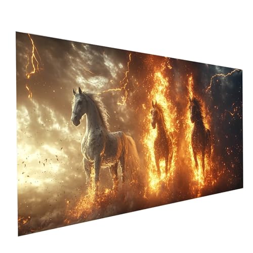 Diamond Painting Horse, 5D DIY Malen Nach Zahlen Erwachsene mit Diamond 70x140cm, Diamant Painting Bilder Tier, Square Strasssteine Stickerei Embroidery kit, für Wandbilder Zimmer Deko Model-07502 Diamond Painting Horse, 5D DIY Malen Nach Zahlen Erwachsene mit Diamond 70x140cm, Diamant Painting Bilder Tier, Square Strasssteine Stickerei Embroidery kit, für Wandbilder Zimmer Deko Model-07502 von XELIETOO