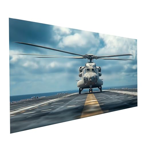 Diamond Painting Hubschrauber, 5D DIY Malen Nach Zahlen Erwachsene mit Diamond 40 x 80cm, Diamant Painting Bilder Landschaft, Square Strasssteine Stickerei Embroidery kit, für Zimmer Deko Model-09291 Diamond Painting Hubschrauber, 5D DIY Malen Nach Zahlen Erwachsene mit Diamond 40 x 80cm, Diamant Painting Bilder Landschaft, Square Strasssteine Stickerei Embroidery kit, für Zimmer Deko Model-09291 von XELIETOO