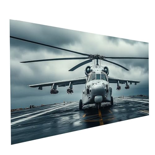 Diamond Painting Hubschrauber, 5D DIY Malen Nach Zahlen Erwachsene mit Diamond 70 x 140 cm, Diamant Painting Bilder Boot, Square Strasssteine Stickerei Embroidery kit, für Zimmer Deko Model-07534 Diamond Painting Hubschrauber, 5D DIY Malen Nach Zahlen Erwachsene mit Diamond 70 x 140 cm, Diamant Painting Bilder Boot, Square Strasssteine Stickerei Embroidery kit, für Zimmer Deko Model-07534 von XELIETOO